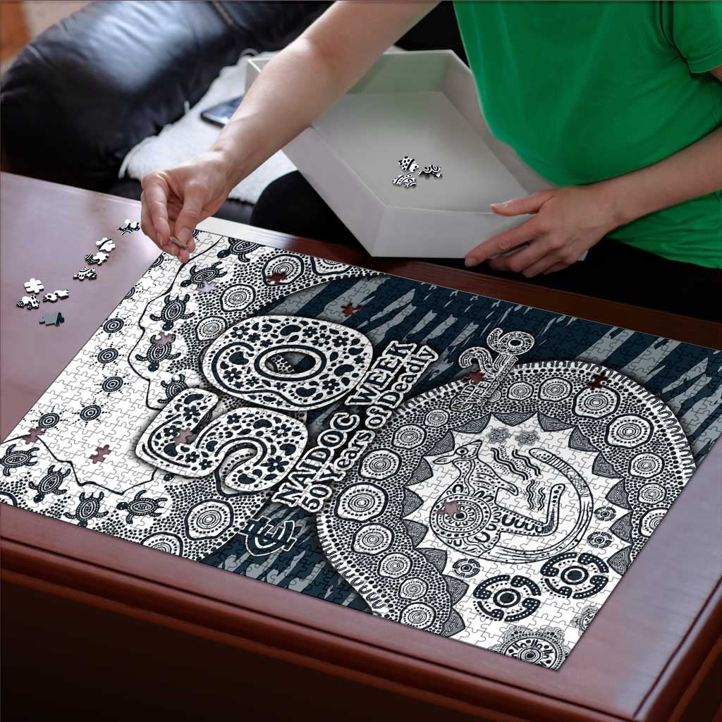Carlton Blues NAIDOC Week 2026 Puzzle Australian Aboriginal Dot Art Dreamtime Pattern Style