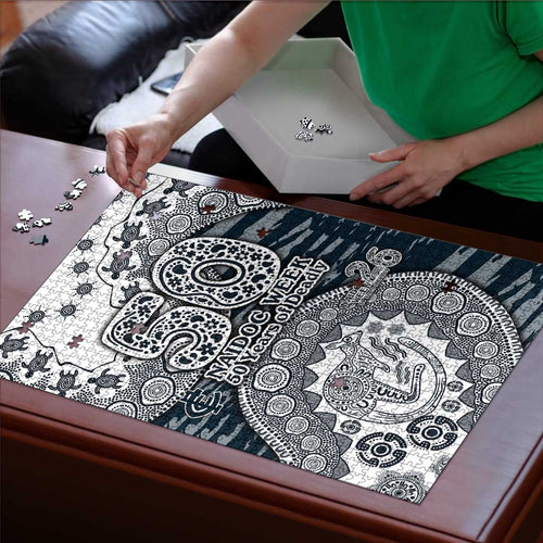 Carlton Blues NAIDOC Week 2026 Puzzle Australian Aboriginal Dot Art Dreamtime Pattern Style