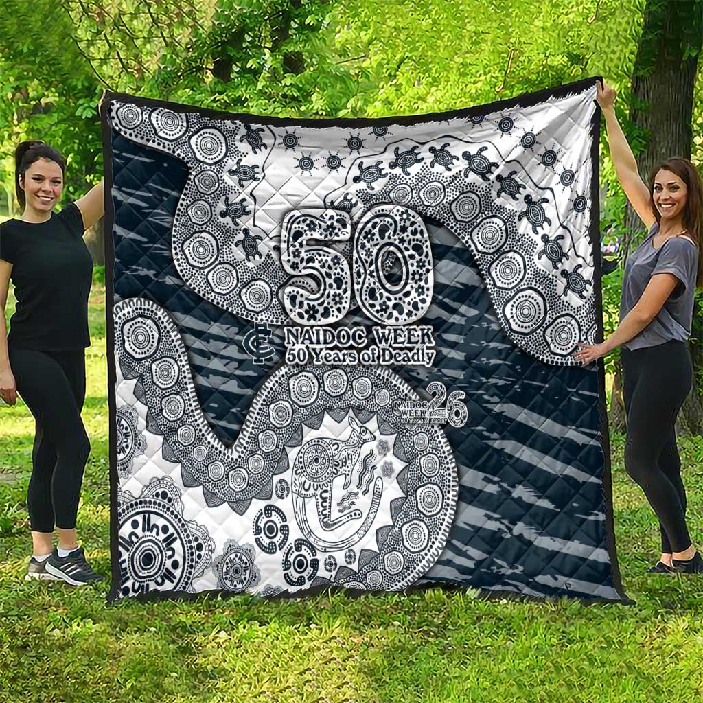 Carlton Blues NAIDOC Week 2026 Quilt Australian Aboriginal Dot Art Dreamtime Pattern Style