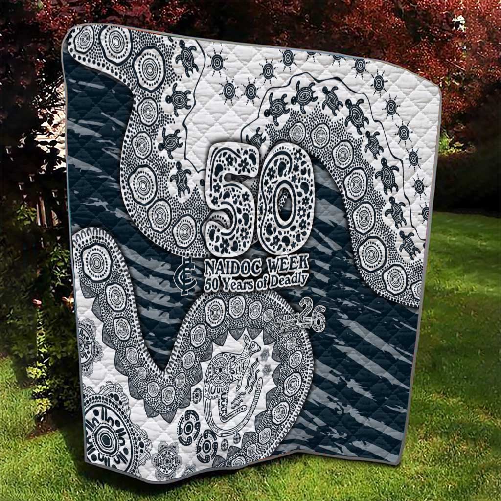 Carlton Blues NAIDOC Week 2026 Quilt Australian Aboriginal Dot Art Dreamtime Pattern Style