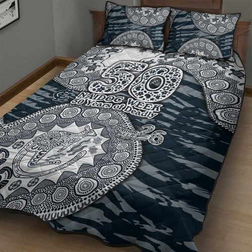 Carlton Blues NAIDOC Week 2026 Quilt Bed Set Australian Aboriginal Dot Art Dreamtime Pattern Style