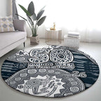 Carlton Blues NAIDOC Week 2026 Round Carpet Australian Aboriginal Dot Art Dreamtime Pattern Style