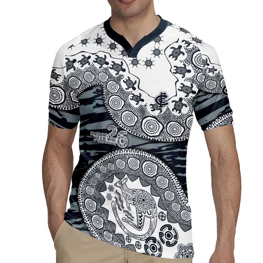 Carlton Blues NAIDOC Week 2026 Rugby Jersey Australian Aboriginal Dot Art Dreamtime Pattern Style