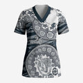 Carlton Blues NAIDOC Week 2026 Scrub Top Australian Aboriginal Dot Art Dreamtime Pattern Style