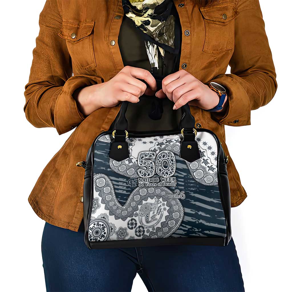 Carlton Blues NAIDOC Week 2026 Shoulder Handbag Australian Aboriginal Dot Art Dreamtime Pattern Style