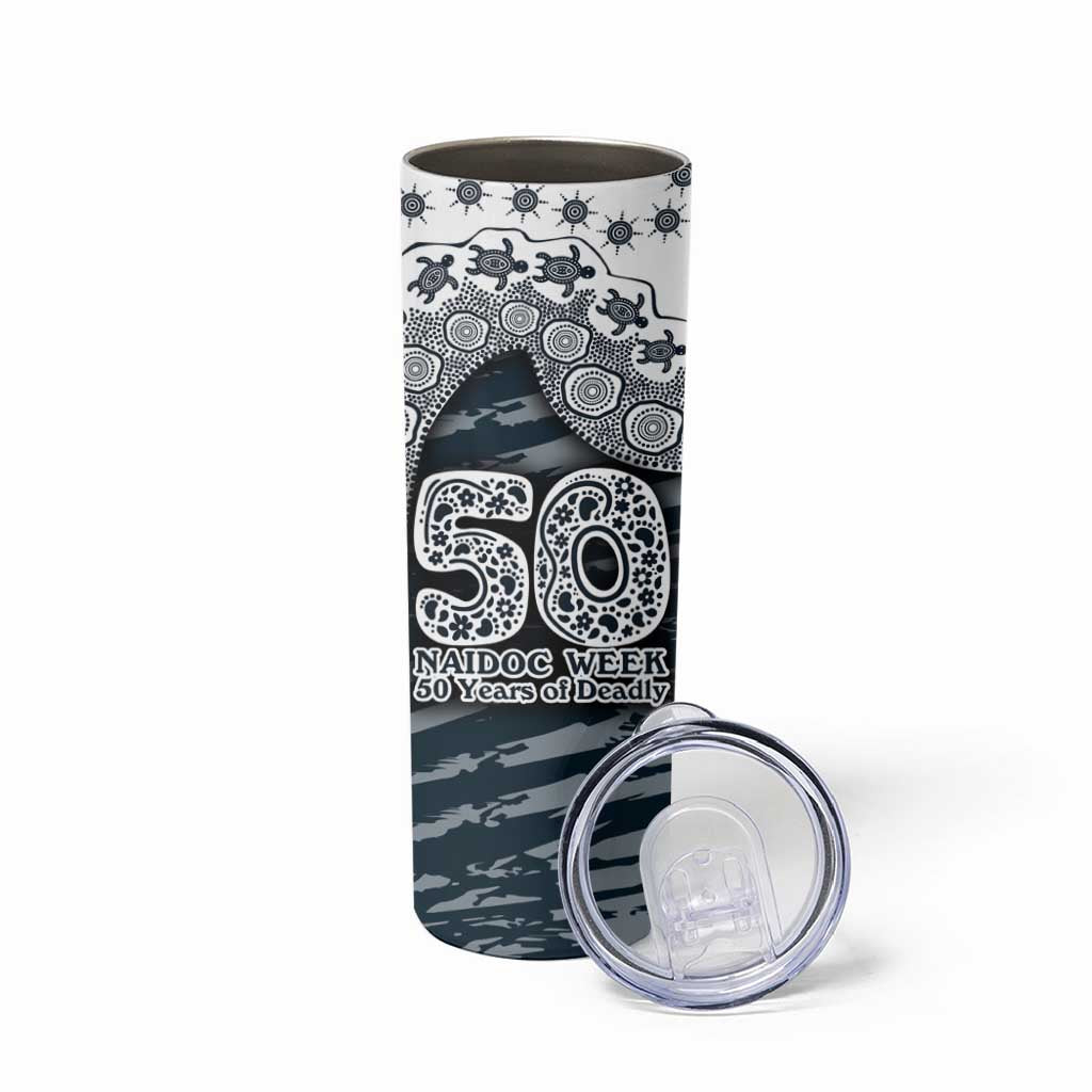 Carlton Blues NAIDOC Week 2026 Skinny Tumbler Australian Aboriginal Dot Art Dreamtime Pattern Style