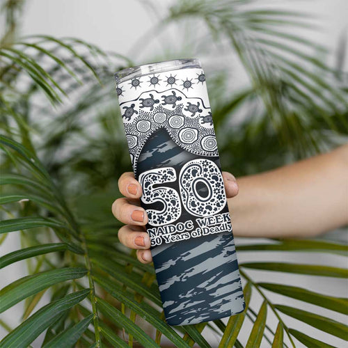 Carlton Blues NAIDOC Week 2026 Skinny Tumbler Australian Aboriginal Dot Art Dreamtime Pattern Style