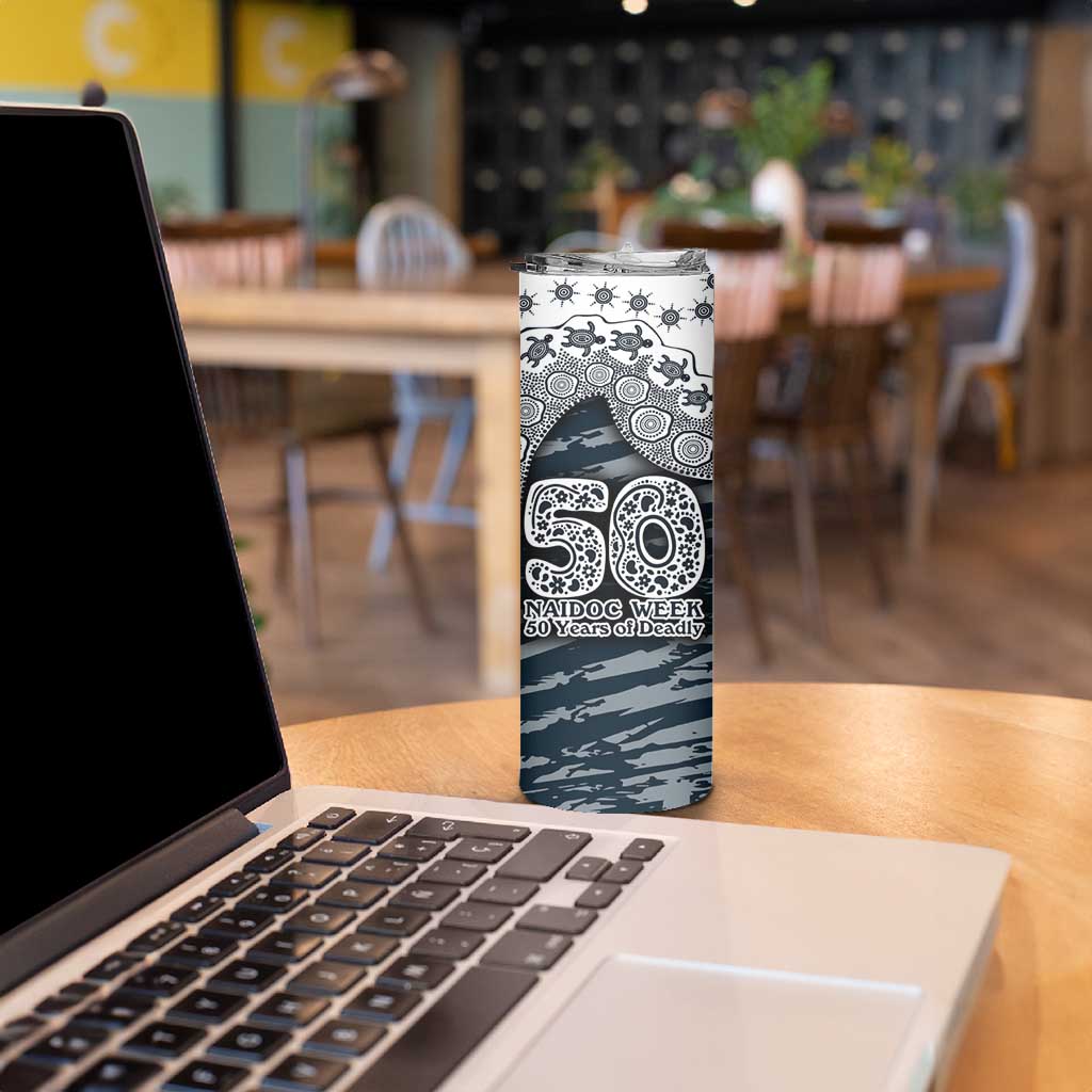 Carlton Blues NAIDOC Week 2026 Skinny Tumbler Australian Aboriginal Dot Art Dreamtime Pattern Style