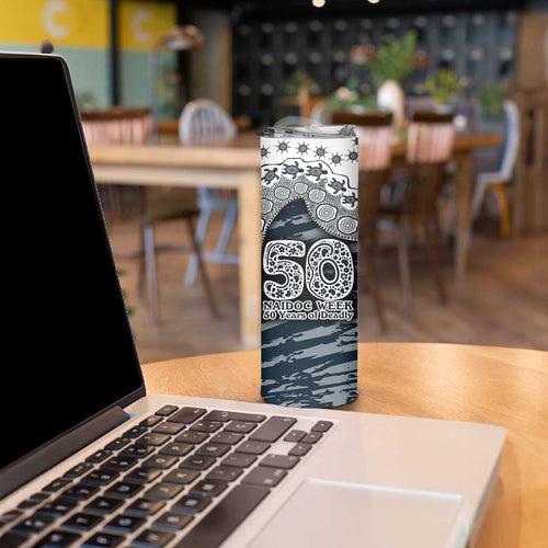 Carlton Blues NAIDOC Week 2026 Skinny Tumbler Australian Aboriginal Dot Art Dreamtime Pattern Style