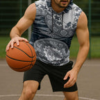 Carlton Blues NAIDOC Week 2026 Sleeveless Hoodie Australian Aboriginal Dot Art Dreamtime Pattern Style