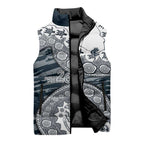 Carlton Blues NAIDOC Week 2026 Sleeveless Puffer Jacket Australian Aboriginal Dot Art Dreamtime Pattern Style