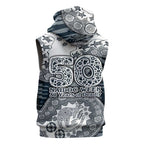 Carlton Blues NAIDOC Week 2026 Sleeveless Zip Hoodie Australian Aboriginal Dot Art Dreamtime Pattern Style