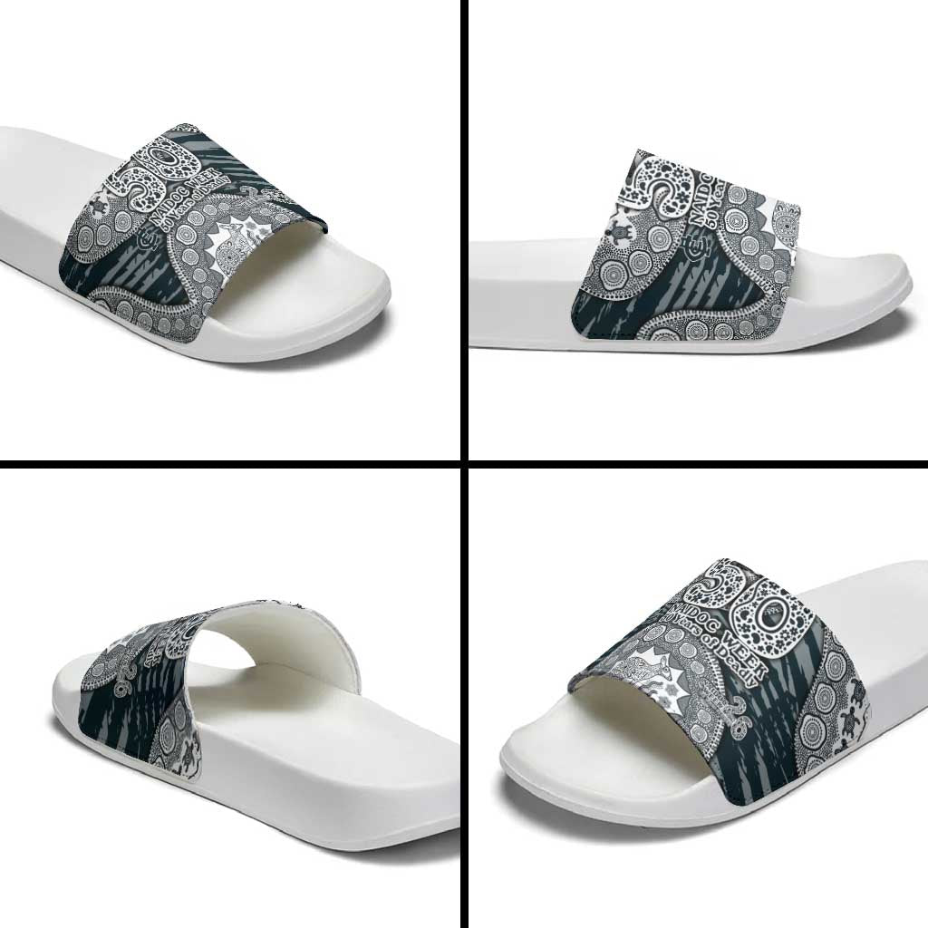 Carlton Blues NAIDOC Week 2026 Slide Sandals Australian Aboriginal Dot Art Dreamtime Pattern Style