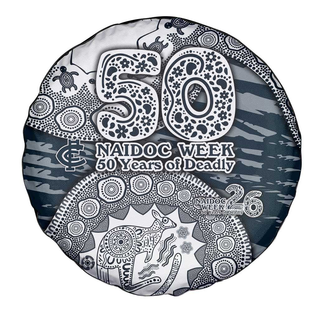 Carlton Blues NAIDOC Week 2026 Spare Tire Cover Australian Aboriginal Dot Art Dreamtime Pattern Style