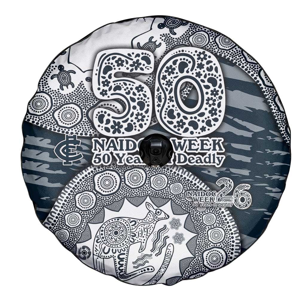 Carlton Blues NAIDOC Week 2026 Spare Tire Cover Australian Aboriginal Dot Art Dreamtime Pattern Style