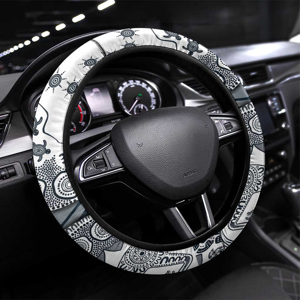 Carlton Blues NAIDOC Week 2026 Steering Wheel Cover Australian Aboriginal Dot Art Dreamtime Pattern Style