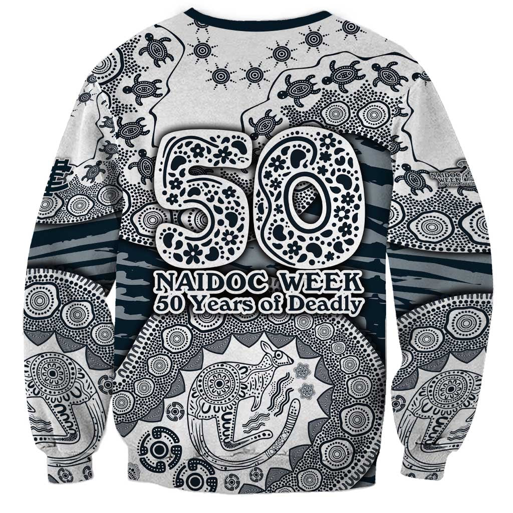 Carlton Blues NAIDOC Week 2026 Sweatshirt Australian Aboriginal Dot Art Dreamtime Pattern Style