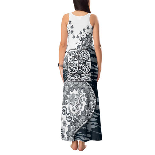 Carlton Blues NAIDOC Week 2026 Tank Maxi Dress Australian Aboriginal Dot Art Dreamtime Pattern Style