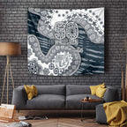 Carlton Blues NAIDOC Week 2026 Tapestry Australian Aboriginal Dot Art Dreamtime Pattern Style