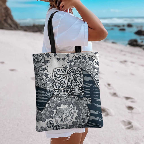 Carlton Blues NAIDOC Week 2026 Tote Bag Australian Aboriginal Dot Art Dreamtime Pattern Style