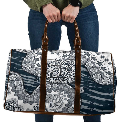 Carlton Blues NAIDOC Week 2026 Travel Bag Australian Aboriginal Dot Art Dreamtime Pattern Style