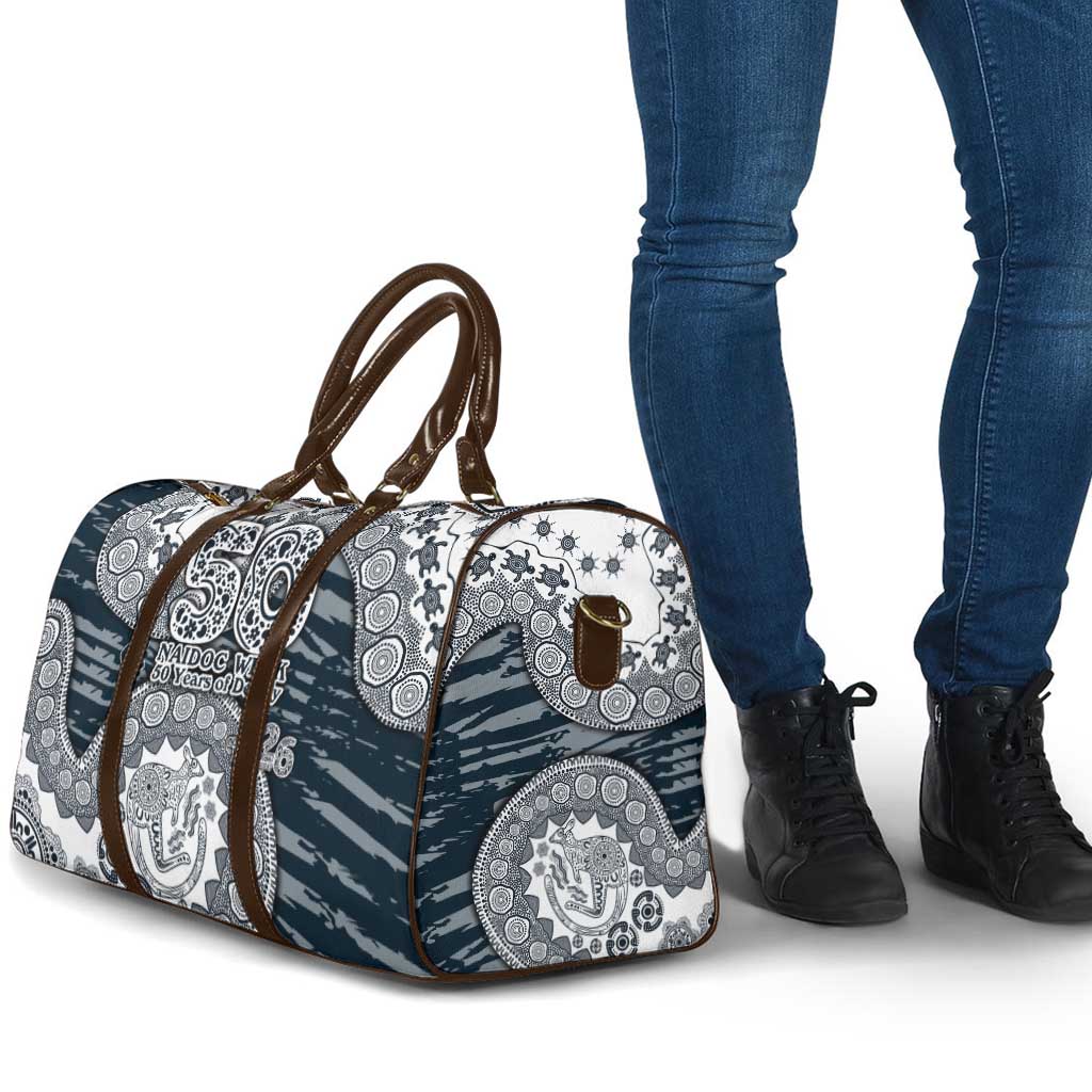 Carlton Blues NAIDOC Week 2026 Travel Bag Australian Aboriginal Dot Art Dreamtime Pattern Style