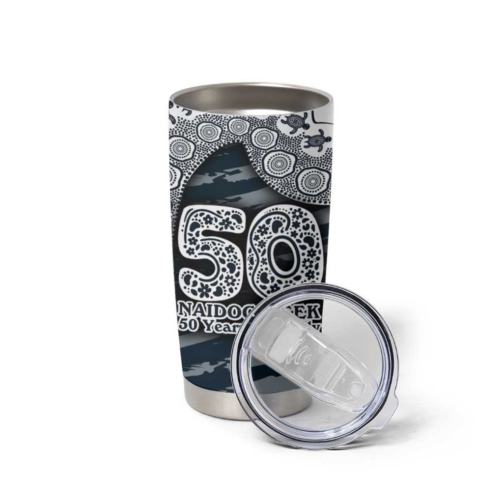 Carlton Blues NAIDOC Week 2026 Tumbler Cup Australian Aboriginal Dot Art Dreamtime Pattern Style