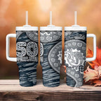 Carlton Blues NAIDOC Week 2026 Tumbler With Handle Australian Aboriginal Dot Art Dreamtime Pattern Style