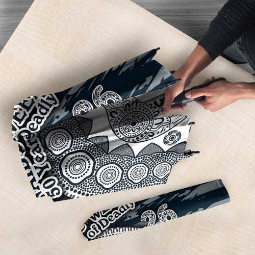 Carlton Blues NAIDOC Week 2026 Umbrella Australian Aboriginal Dot Art Dreamtime Pattern Style