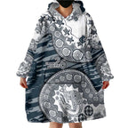 Carlton Blues NAIDOC Week 2026 Wearable Blanket Hoodie Australian Aboriginal Dot Art Dreamtime Pattern Style