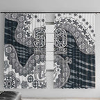 Carlton Blues NAIDOC Week 2026 Window Curtain Australian Aboriginal Dot Art Dreamtime Pattern Style