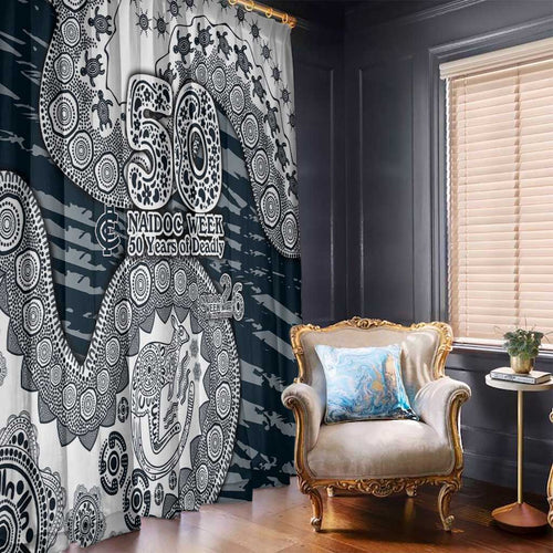Carlton Blues NAIDOC Week 2026 Window Curtain Australian Aboriginal Dot Art Dreamtime Pattern Style