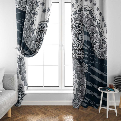 Carlton Blues NAIDOC Week 2026 Window Curtain Australian Aboriginal Dot Art Dreamtime Pattern Style