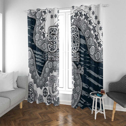 Carlton Blues NAIDOC Week 2026 Window Curtain Australian Aboriginal Dot Art Dreamtime Pattern Style