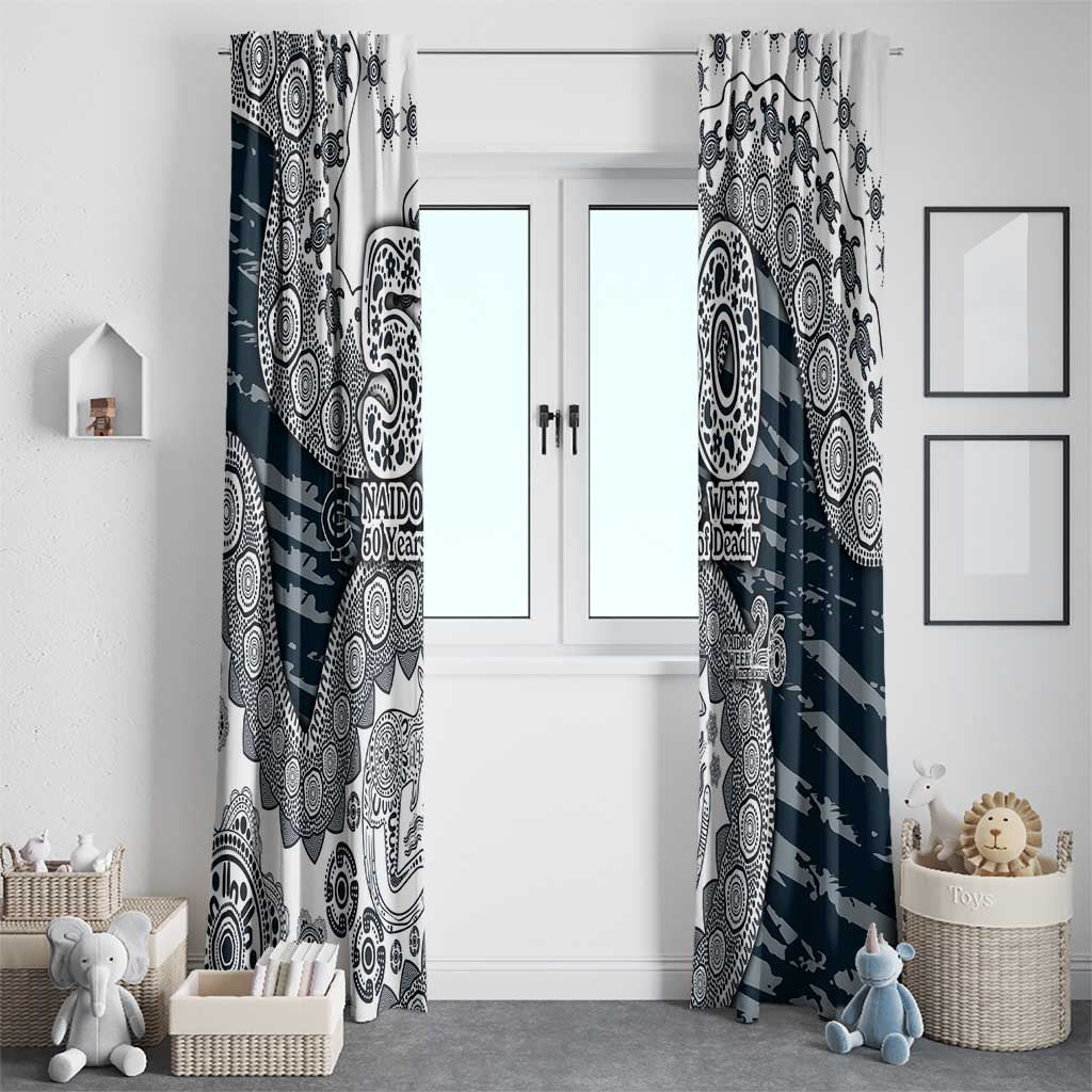Carlton Blues NAIDOC Week 2026 Window Curtain Australian Aboriginal Dot Art Dreamtime Pattern Style