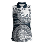 Carlton Blues NAIDOC Week 2026 Women Sleeveless Polo Shirt Australian Aboriginal Dot Art Dreamtime Pattern Style