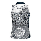 Carlton Blues NAIDOC Week 2026 Women Sleeveless Polo Shirt Australian Aboriginal Dot Art Dreamtime Pattern Style