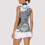 Carlton Blues NAIDOC Week 2026 Women Sleeveless Polo Shirt Australian Aboriginal Dot Art Dreamtime Pattern Style