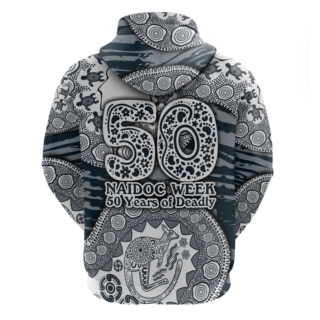 Carlton Blues NAIDOC Week 2026 Zip Hoodie Australian Aboriginal Dot Art Dreamtime Pattern Style