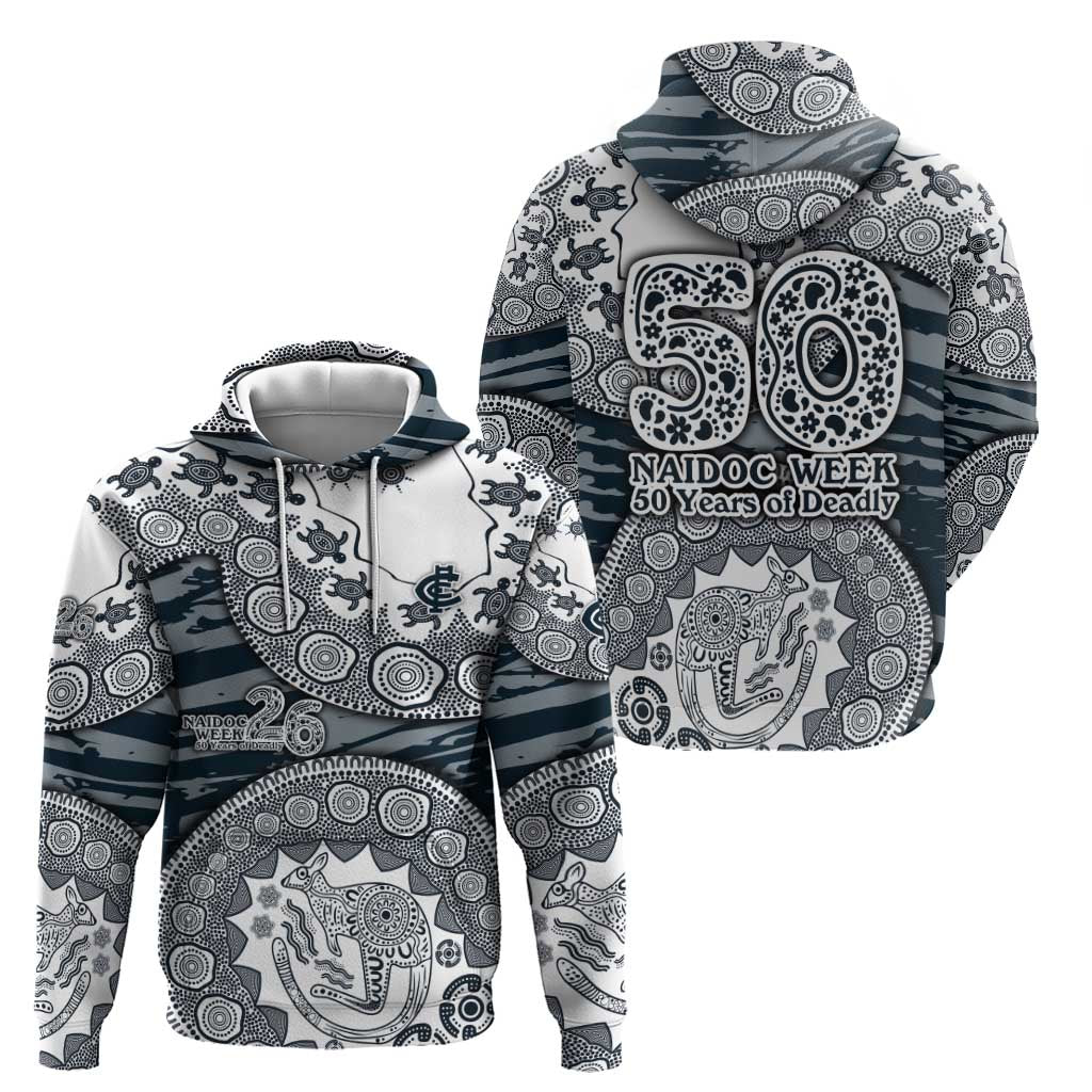 Carlton Blues NAIDOC Week 2026 Zip Hoodie Australian Aboriginal Dot Art Dreamtime Pattern Style