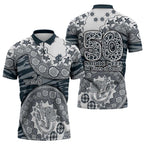 Carlton Blues NAIDOC Week 2026 Zipper Polo Shirt Australian Aboriginal Dot Art Dreamtime Pattern Style