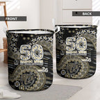 Collingwood Magpies NAIDOC Week 2026 Laundry Basket Australian Aboriginal Dot Art Dreamtime Pattern Style