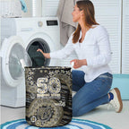 Collingwood Magpies NAIDOC Week 2026 Laundry Basket Australian Aboriginal Dot Art Dreamtime Pattern Style