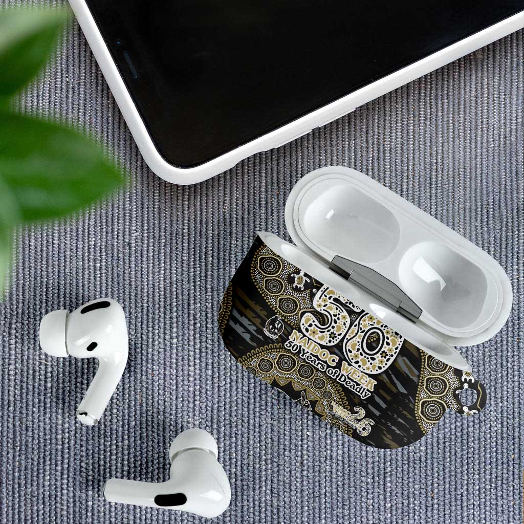Collingwood Magpies NAIDOC Week 2026 AirPods Case Australian Aboriginal Dot Art Dreamtime Pattern Style