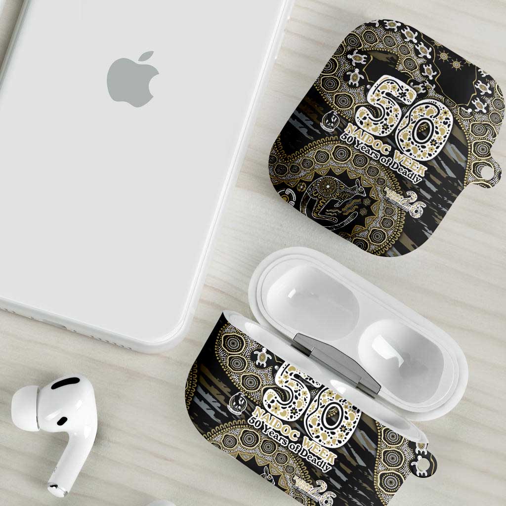 Collingwood Magpies NAIDOC Week 2026 AirPods Case Australian Aboriginal Dot Art Dreamtime Pattern Style