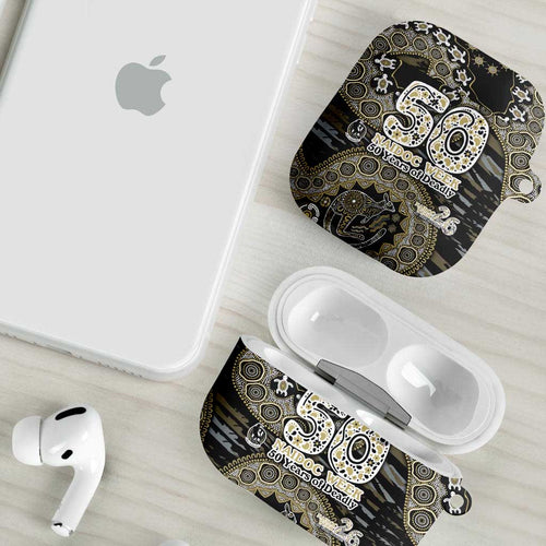 Collingwood Magpies NAIDOC Week 2026 AirPods Case Australian Aboriginal Dot Art Dreamtime Pattern Style