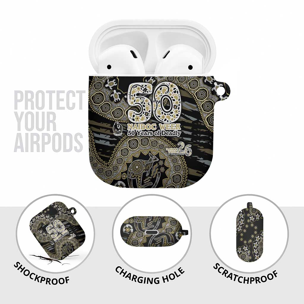 Collingwood Magpies NAIDOC Week 2026 AirPods Case Australian Aboriginal Dot Art Dreamtime Pattern Style