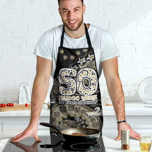 Collingwood Magpies NAIDOC Week 2026 Apron Australian Aboriginal Dot Art Dreamtime Pattern Style