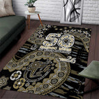 Collingwood Magpies NAIDOC Week 2026 Area Rug Australian Aboriginal Dot Art Dreamtime Pattern Style