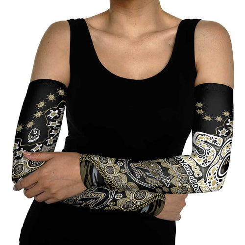 Collingwood Magpies NAIDOC Week 2026 Arm Sleeves Australian Aboriginal Dot Art Dreamtime Pattern Style